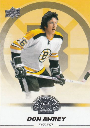 řadová karta DON AWREY 23-24 UD Boston Bruins Centennial číslo 92